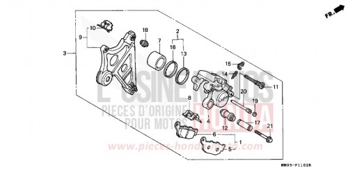 HAUPTBREMSZYLINDER, H. (XL600VM/VN/VP/VR) XL600VM de 1991